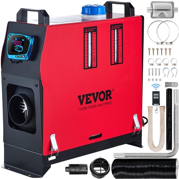 Happybuy 8KW Diesel Air Heater, 12V 8000W, Muffler, Remote Control,