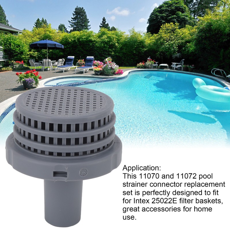 2PCS Pool Strainer Connector 11070 11072 Plastic Swimming Pool Water