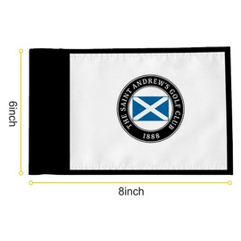 2BUT Saint Andrews Golf Club Golf Pin USGA Flag Practic Putting Green Golf Flag For Backyard Garden Double-Sewn 600D Nylon Miniature Pin Flag Regulation Tube Flag(8"x6")