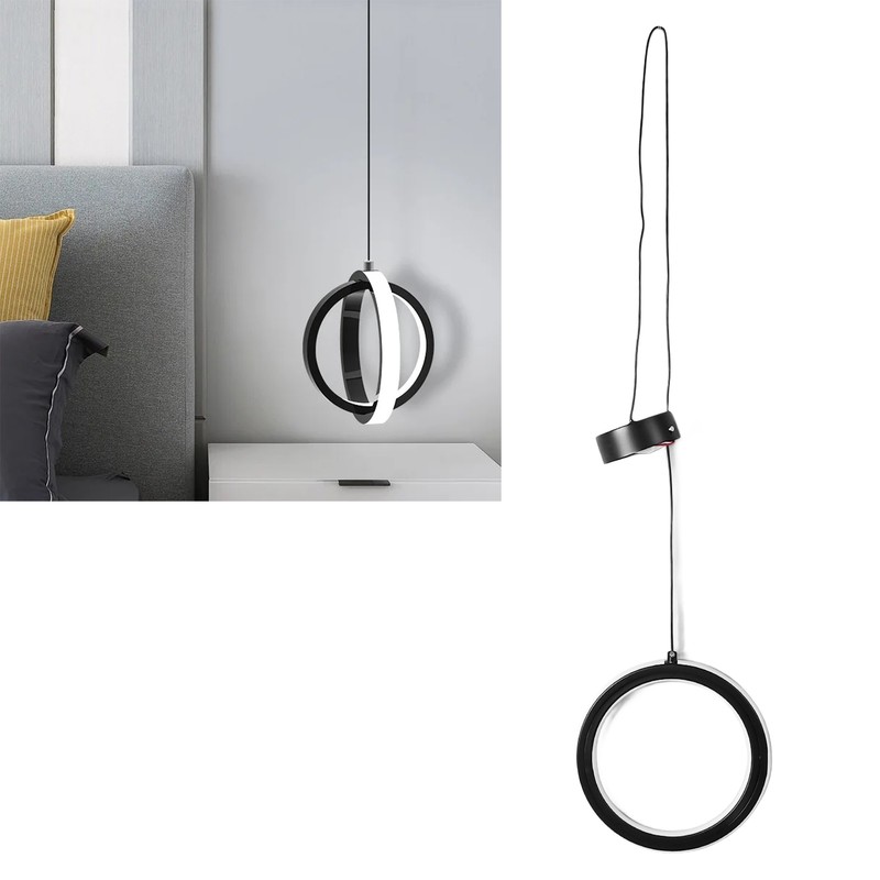 LED Pendant Light Fixture Height Adjustable Globe Modern Hanging Chandelier