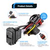 Wsays Dual USB Rocker Switch 12v Charger/Outlet with LED Voltmeter