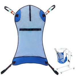 VEVOR Universal Full Body Patient Lift Sling, Patient Lift Medical Sling for Easy Transfer and Bathing, Polyester Patient Aid Transfer Sling for Elderly, Bariatric, Disabled, Bedridden, 400LBS
