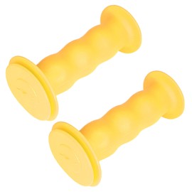 cyclingcolors Bicycle Grips Children's Bicycle Handlebar Grips with Safety 19 mm Length 85 mm Grips Rubber Grips Rubber Tricycle Scooter Pair Yellow