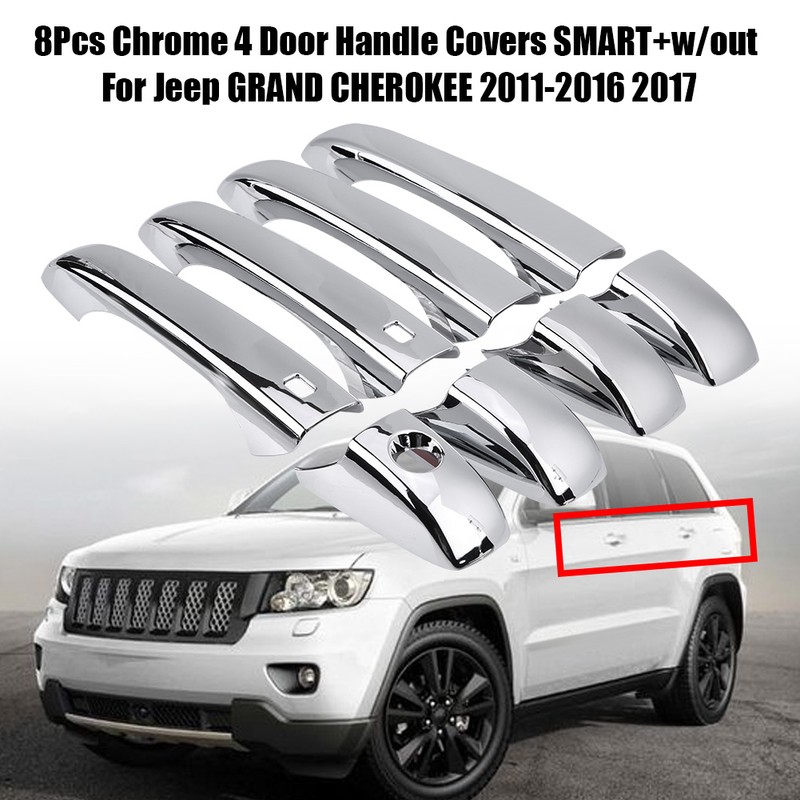 8Pcs Chrome 4 Door Handle Covers SMARt W out for