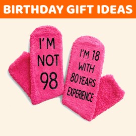 HAPPYPOP 98th Birthday Gifts For Women - 98 Year Old Gifts For Women, 98th Birthday Socks For Her, 98th Gift Ideas