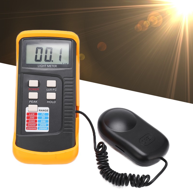 LX1330B Handheld Illuminance Meter Digital Light Meter Photometer 0.1 Lx~200000Lx