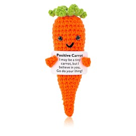 DSLSQD Carrot Doll, Pocket Hug Positive Carrot, Mini Carrot Toy, Funny Positive Carrot Knitting Wool Doll, Carrot, for Party Favours, Motivational Gifts, Farewell Gift, Birthday Party Decoration