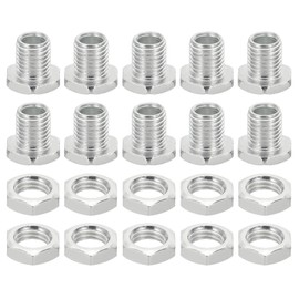 PATIKIL M8x11mm Hex Bolts and Nuts Kit, 10 Set Fine Thread Hollow Screws Assortment Hexagon Head Screw Through Hole Bolt Chandelier Fasteners