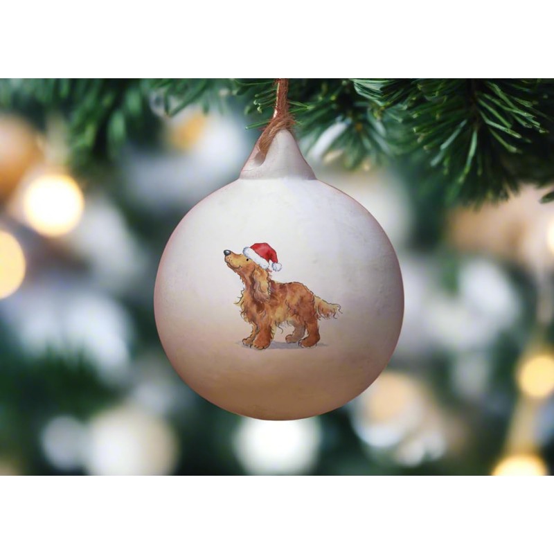 Image Industry Cocker Spaniel Tan Ceramic Bauble - Tree Decoration