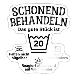 Spreadshirt 20th Birthday Twenty Gift Gentle Treat Saying Sticker, 10 x 10 cm, Glossy White