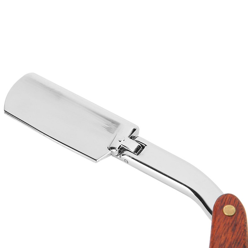 Manual Razor Professional Men Male Wooden Handle Folding Shaver Blade