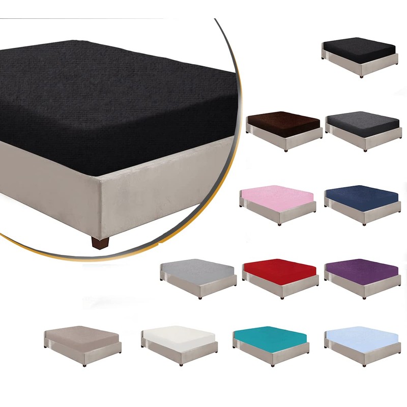 Generic 100% Brushed Cotton Flannelette 40CM/16 Extra Deep Fitted Sheets