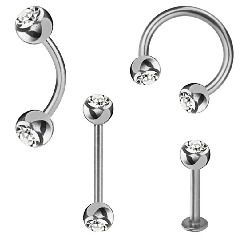 Steel - Screw ball - crystal 1,2 mm - 2,5