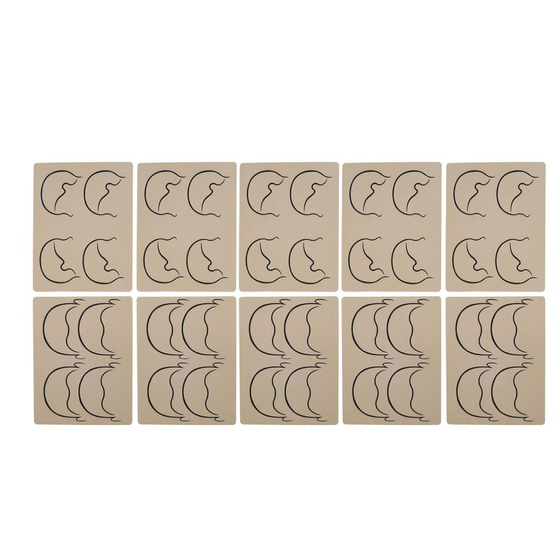 10pcs Tattoo Scalp Practice Skin Front Side Ink Free Rubber