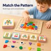 120-Piece Montessori-Inspired Matching Puzzle Set – Wooden Logic and Cognitive