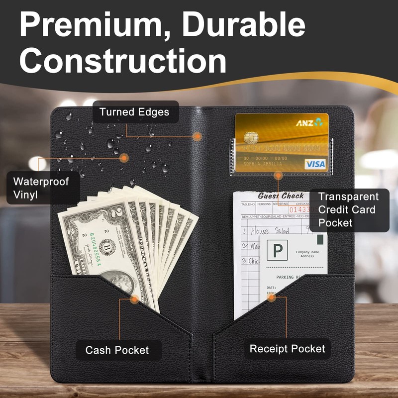 CoBak Restaurant Check Presenters, Guest Check Card Holder, Restaurant Bill