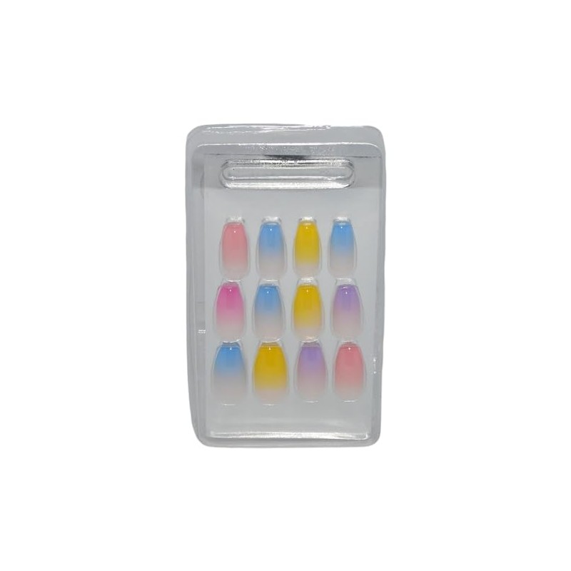 CALA - "Glam Couture" uñas postizas con punta de color