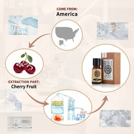 AKARZ Cherry Essential Oil Natural Organic Pure Cherry Oil for Skin Body Hair Care, Candle,Soap,Making, DIY,Massage Aroma 0.34 Fl Oz (10ml)