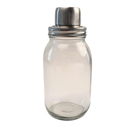 LINDEN SWEDEN Mason Jar with Shaker Lid | Clear Glass Shaker | Coffee Shaker and Cocktail Shaker with Strainer | Ideal for Storing of Seasonings and Spices | Multipurpose Glass Cocktail Shaker