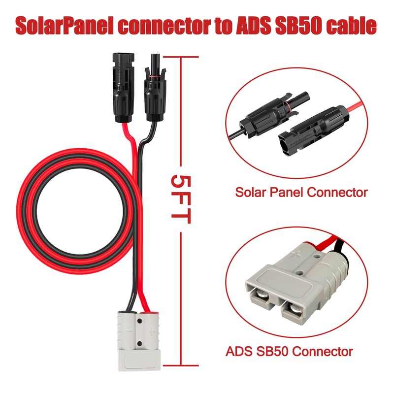 Magiktech Solar Panel Charge Cable Compatible with Anderson SB50 Connector