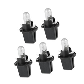 A ABSOPRO 5pcs DC 12V 1.2W T5 Dashboard Light Blub Yellow for Car Internal Item Replacement