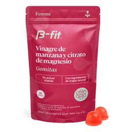 B-fit Gomitas Vinagre De Manzana Y Magnesio Sin Azúcar 90pz Manzana                                                                                   