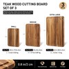 Teak Wood Cutting Board Set for Kitchen High-End Non Toxic