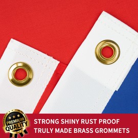 XIFAN Premium Nylon Chile Chilean Flag 3x5 Outdoor, Double Sided Heavy Duty 210D Nylon Chilean National Country Flags, Longest Lasting with Sewn Stripes/4 Stitch Hemming/Brass Grommets