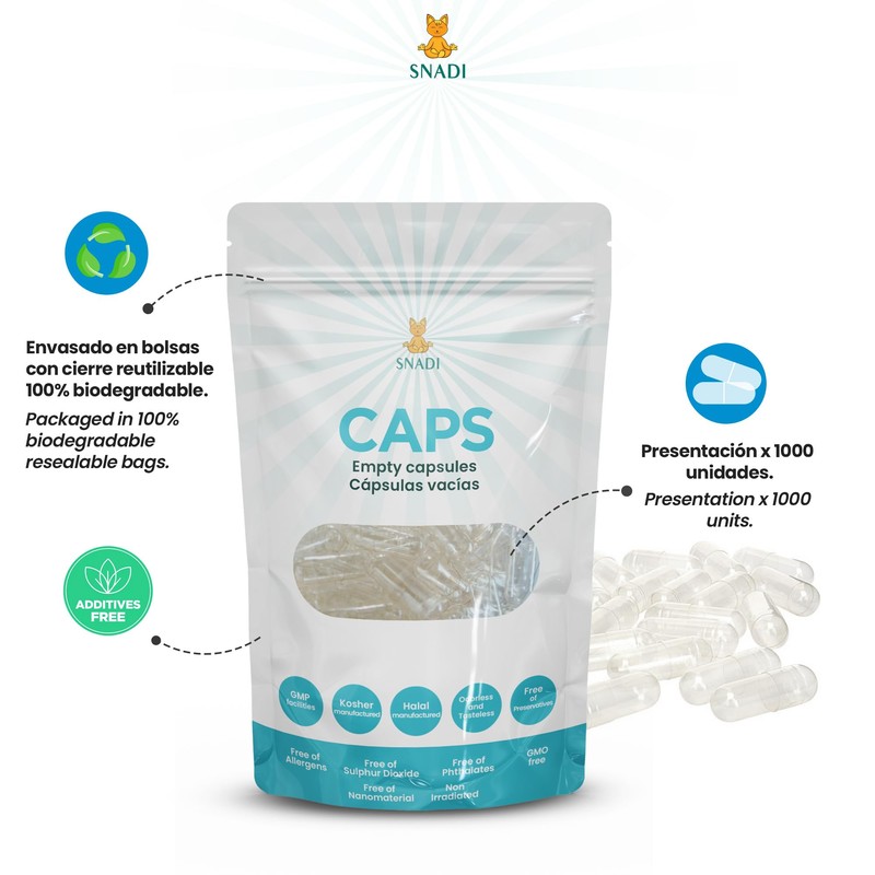 Gelatin Capsules Size 00 1000 Pieces Empty Capsules Transparent Capsules