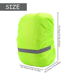 SSKHE Waterproof Backpack Cover, Portable Universal Rain Cover, Reliable Backpack Cover, Reflective, Green, Classic