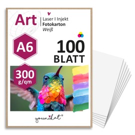 younikat Versatile Blank Postcards to Design Yourself, DIN A6, 300 g/m², Set of 100, DIY Greeting Cards, White, for Writing, Painting, Design, dv_355