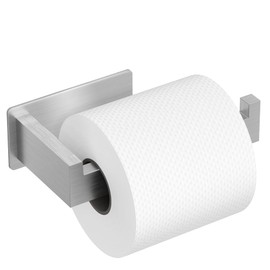 Auxmir Toilet Paper Holder Self Adhesive, Premium Thicken SUS304 Stainless Steel Rustproof Toilet Roll Holder No Drilling, Wall Mount Toilet Tissue Holder for Bathroom Kitchen Washroom, Brushed Nickel