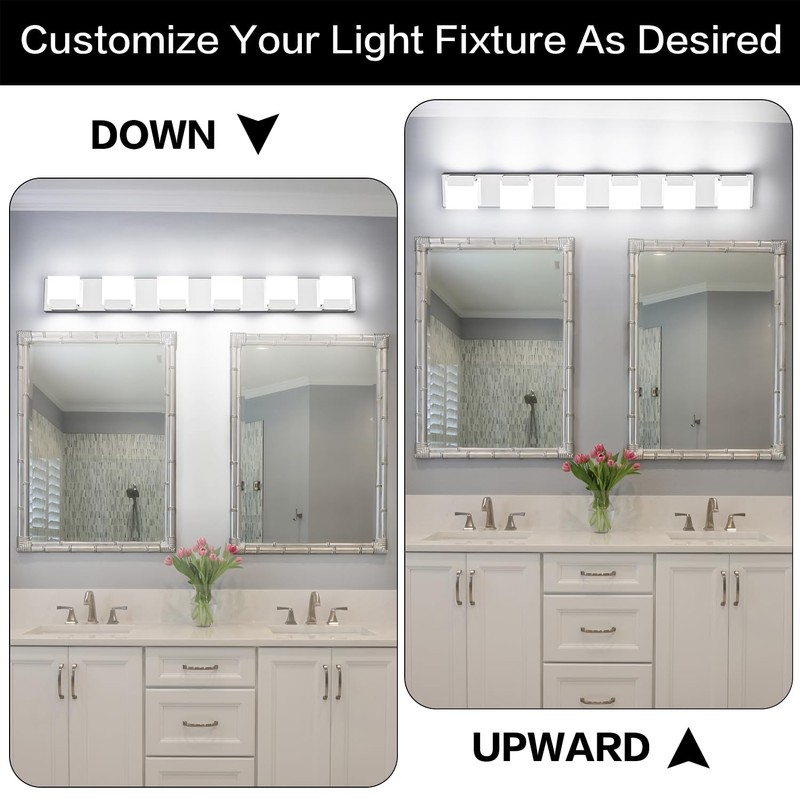ZUZITO 6 Light Bathroom Vanity Light - Modern LED Bathroom