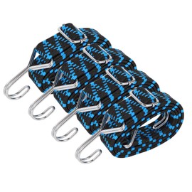 Tensioning Rubber with Hooks, 4 Expander Tie Down Straps with Hooks, Adjustable Luggage Straps, Wide Rubber Tensioner with Hooks, 1 m for Sack Truck, Pannier Rack, Bicycle, Motor
