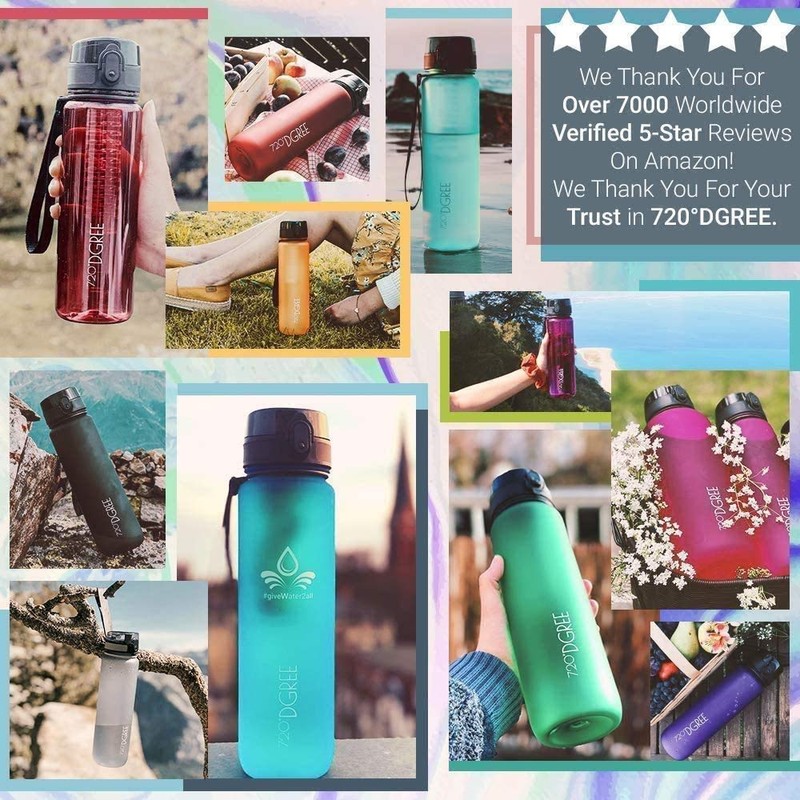 720°DGREE Bundle: “uberBottle” Drinking Bottle + Recipe Book with Refreshing