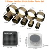 YKSPLUSK Leather Circle Cutter Tool Set, 9 Pieces Circle Punch