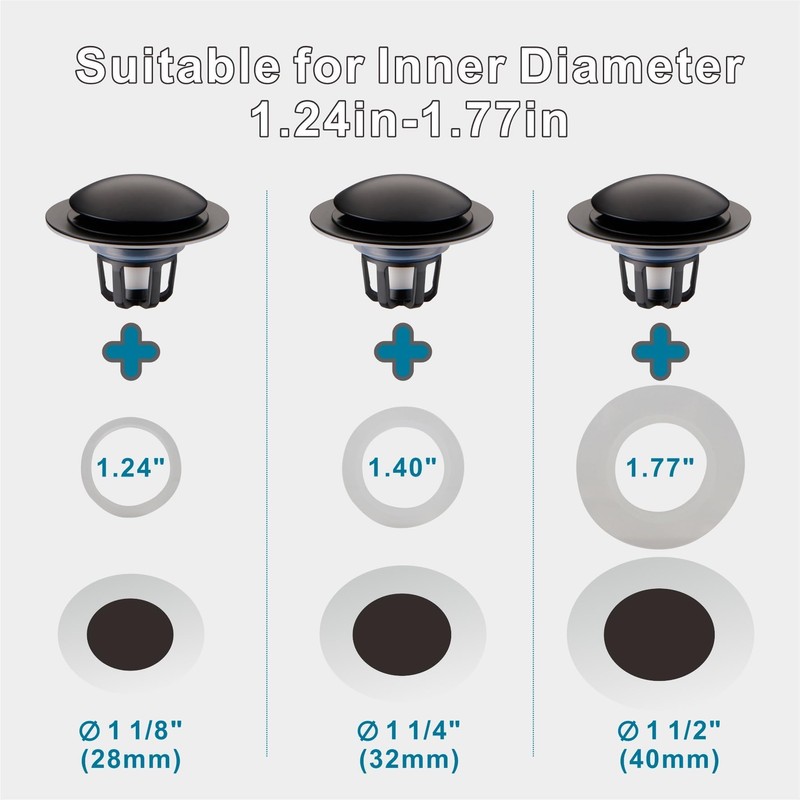 Bathroom Sink Drain Stopper,Welsan Universal Pop Up Drain Strainer with