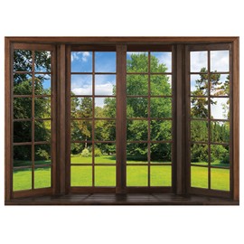 DHXXSC 10X8FT Office Backdrop Business Office Interior Wall Decoration Banner Home Office Residence Apartment Decoration Window Photo Photography Background DH-85