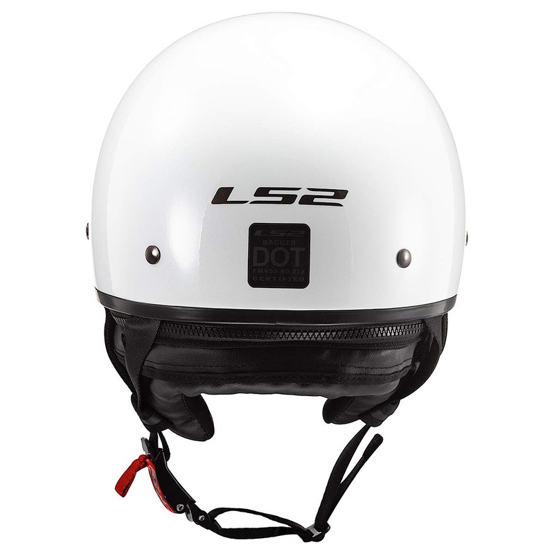 LS2 Helmets Bagger Motorcycle Half Helmet (Gloss White - Medium)