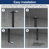 12 Inch Ceiling Mount Shower Arm - Black Shower Arm