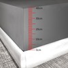 wyewye Super King Fitted Sheet, Deep Grey, 180x200 cm with