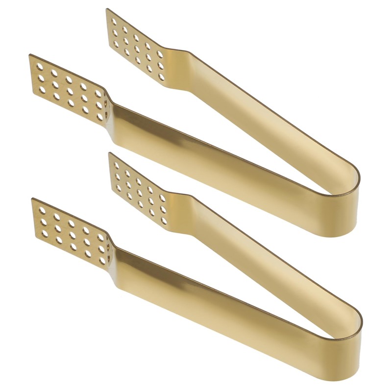 Alipis 4sets Tea Bag Squeezer Tongs Bread Clips Metal Tong