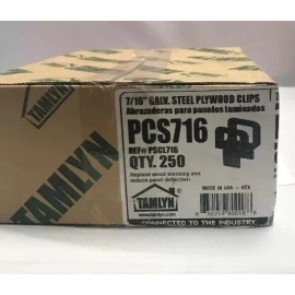 Tamlyn 7/16” Galv. Steel Plywood Clips PCS716 Qty.250