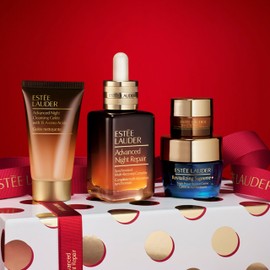 Estée Lauder Advanced Night Repair 4-Piece Holiday Skincare Gift Set | The Lift + Glow Routine | Includes Full-Size Face Serum 1.7 Fl Oz + Cleanser 1 Ounce, Eye Cream 0.17 Ounce, Moisturizer 0.5 Ounce