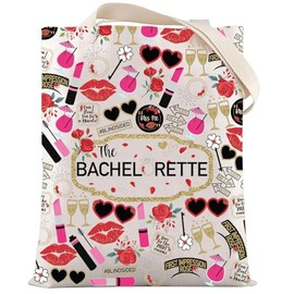 LEVLO Bachelorette Tote Bag Bachelorette Party Gift Bachelorette Girl Shoulder Bag Bachelorette Weekend Merchandise, Bachelorette Tote