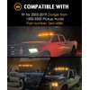 Partsam Cab Marker Light, Smoke Lens Eye Shape Amber 13