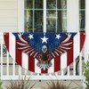 FLAGWIX American Flag Patriotic Eagle American Non-Pleated Fan Flag TPT1636F,