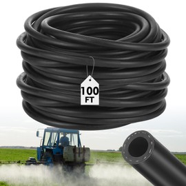 Innconee Spray Hose 3/8-Inch ID Heavy Duty Agricultural Garden Rubber Hose General Purpose Epdm Air and Water Hose, Aqueous Chemicals-resistant, 200psi Working, Versatile for Gardening (100 Feet)