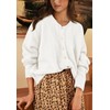 PRETTYGARDEN Long Sleeve Crewneck Button Down Womens Sweaters Fall Open