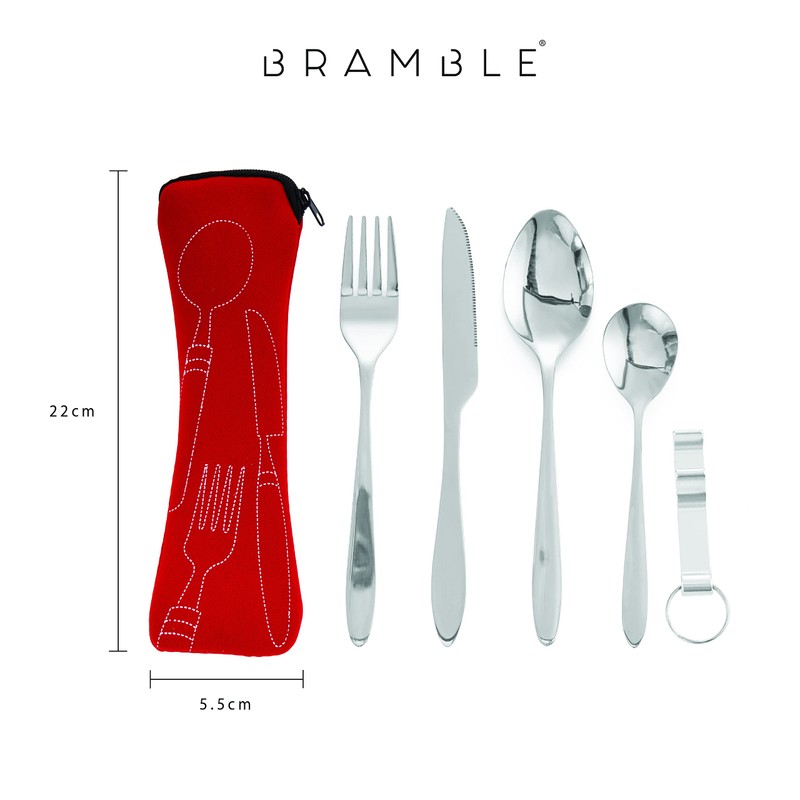 Bramble - 5 Pcs Premium Stainless Steel Portable Cutlery Set